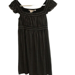 Max Studio Flutter Cap Sleeve‎ Geometric Design Midi Dress Size Medium